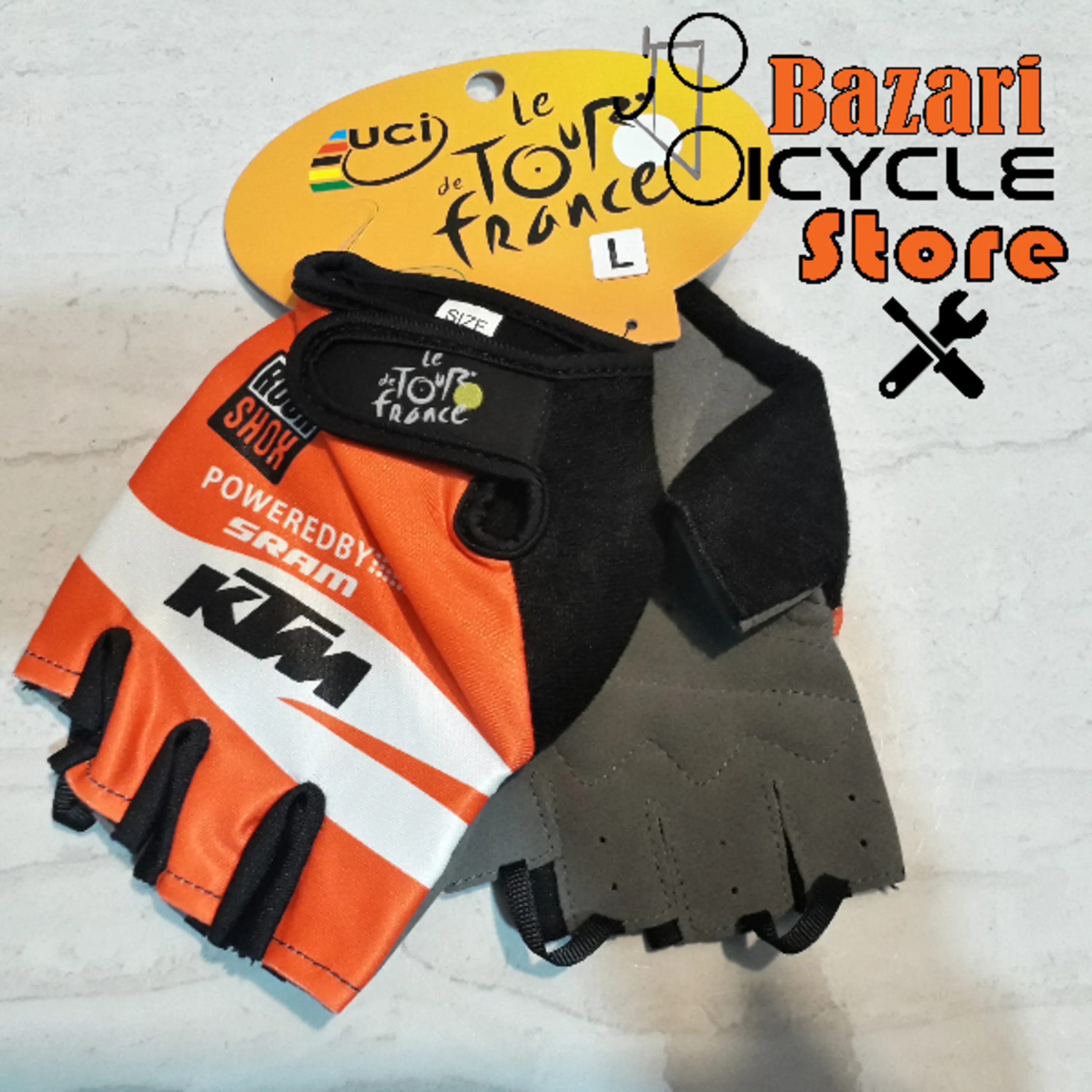 دستکش انگشت کوتاه دوچرخه سواری کی تی اِم (KTM)