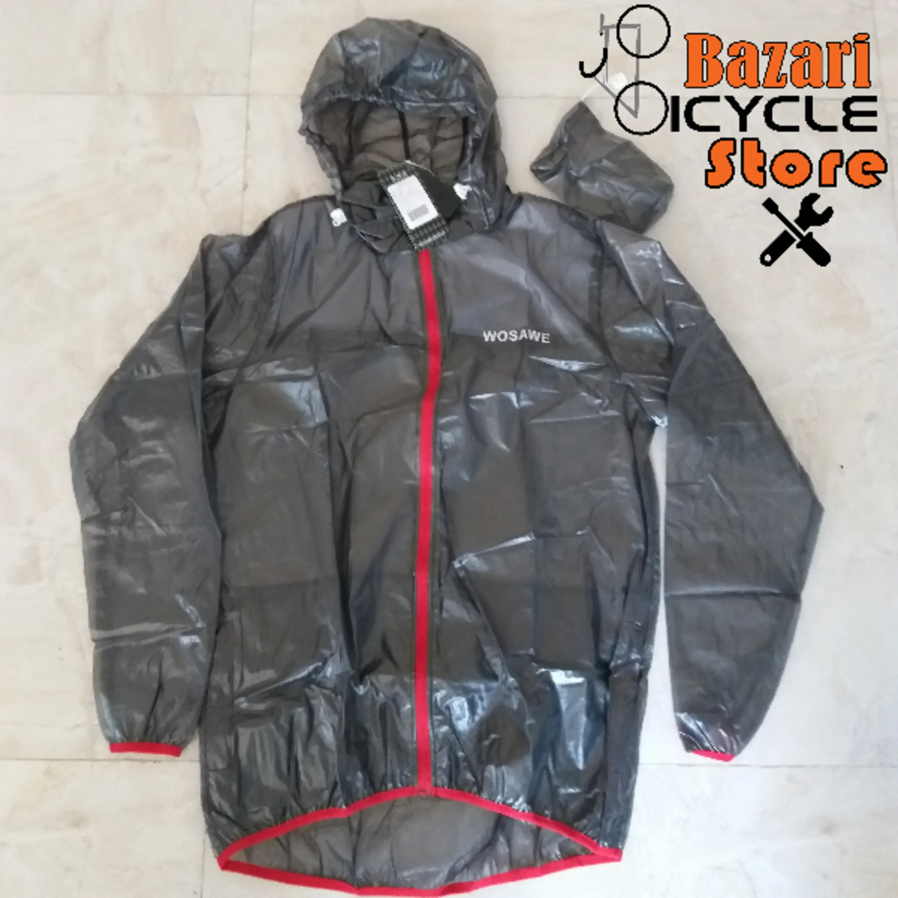 بارانی شفاف کلاهدار WOSAWE